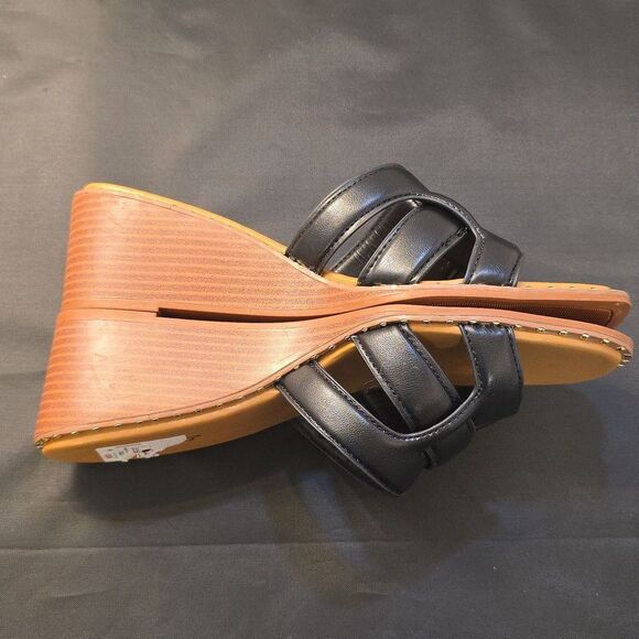 BRAND NEW BAMBOO THIN STUDDED LINER DESIGN WOMENS WEDGE SANDAL - Picture 9 of 15